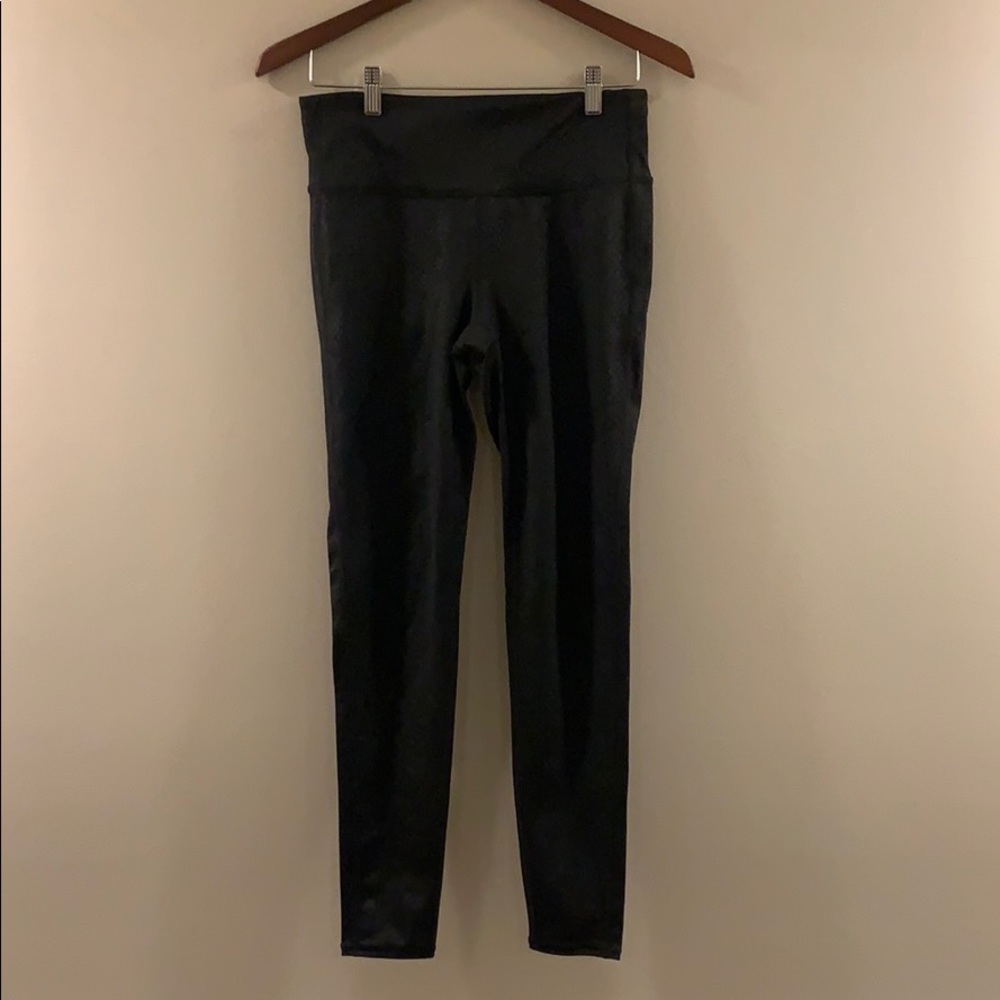 Athleta Black Snakeskin Leggings M